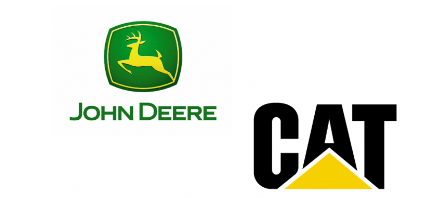Caterpillar (CAT) vs. John Deere (DE) Stock Logos, Caterpillar (CAT) & Deere (DE) Stock Logos
